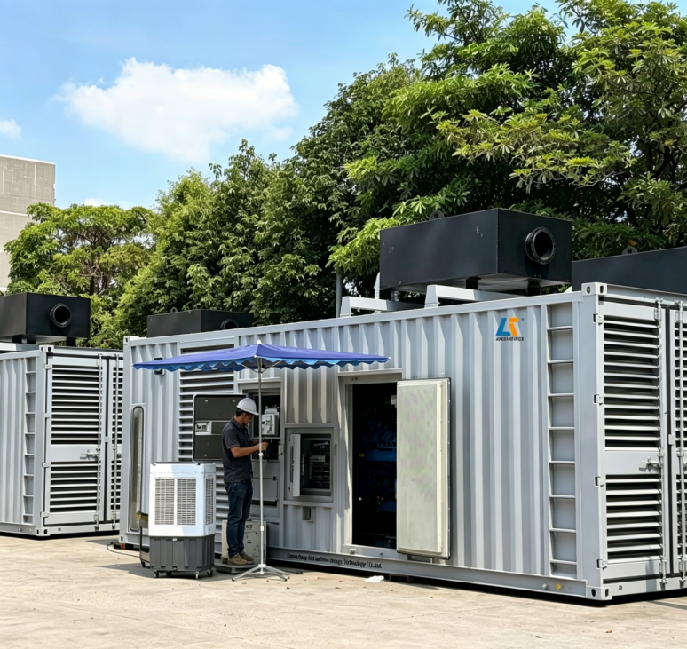 Aike Power Engineer debugging gensets